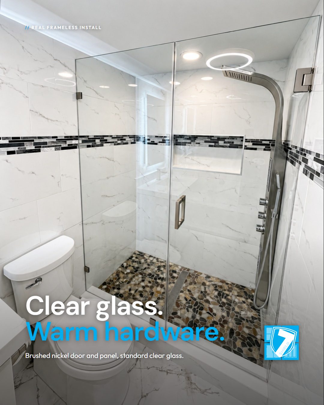 Clear glass, Warm Hardware